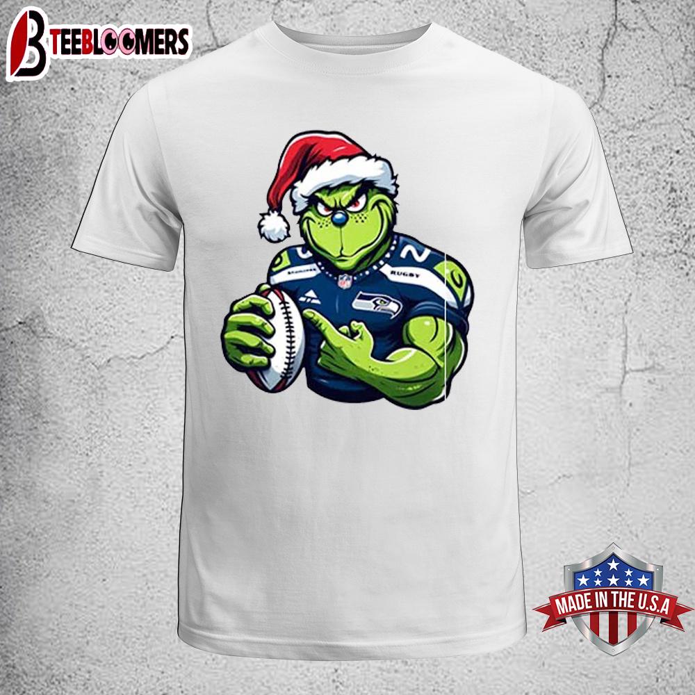 Seattle Seahawks NFL Grinch Christmas Unisex T-Shirt