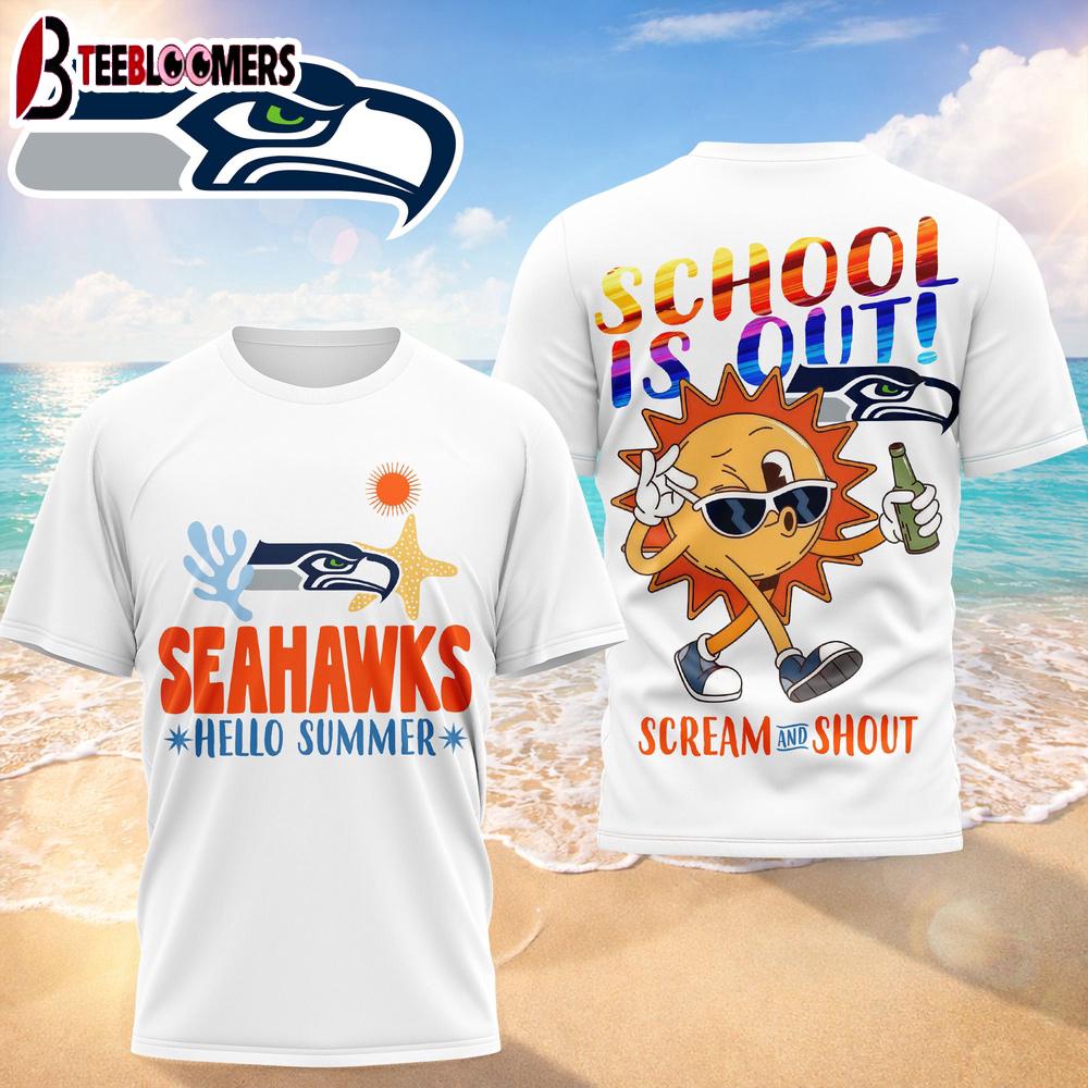 Seattle Seahawks NFL Hello Summer 3D T-Shirt