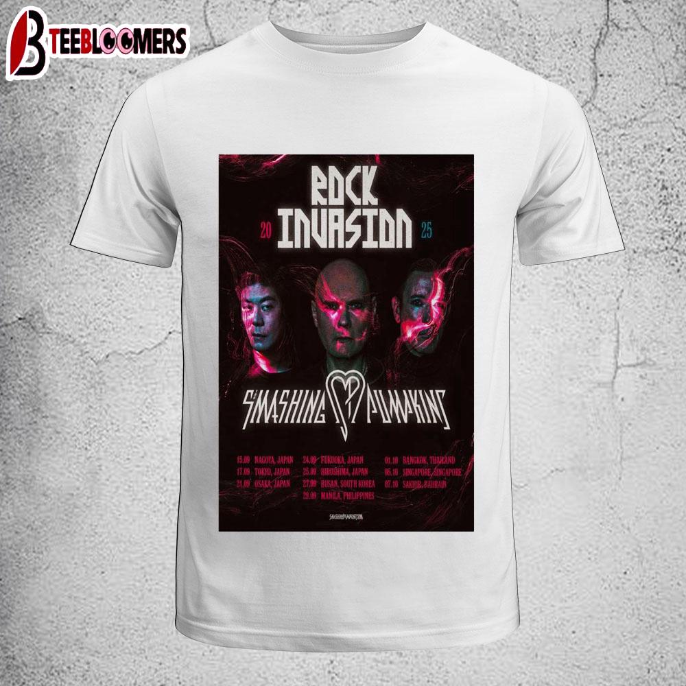 Smashing Pumpkin Rock Invasion Tour 2025 Unisex T-Shirt