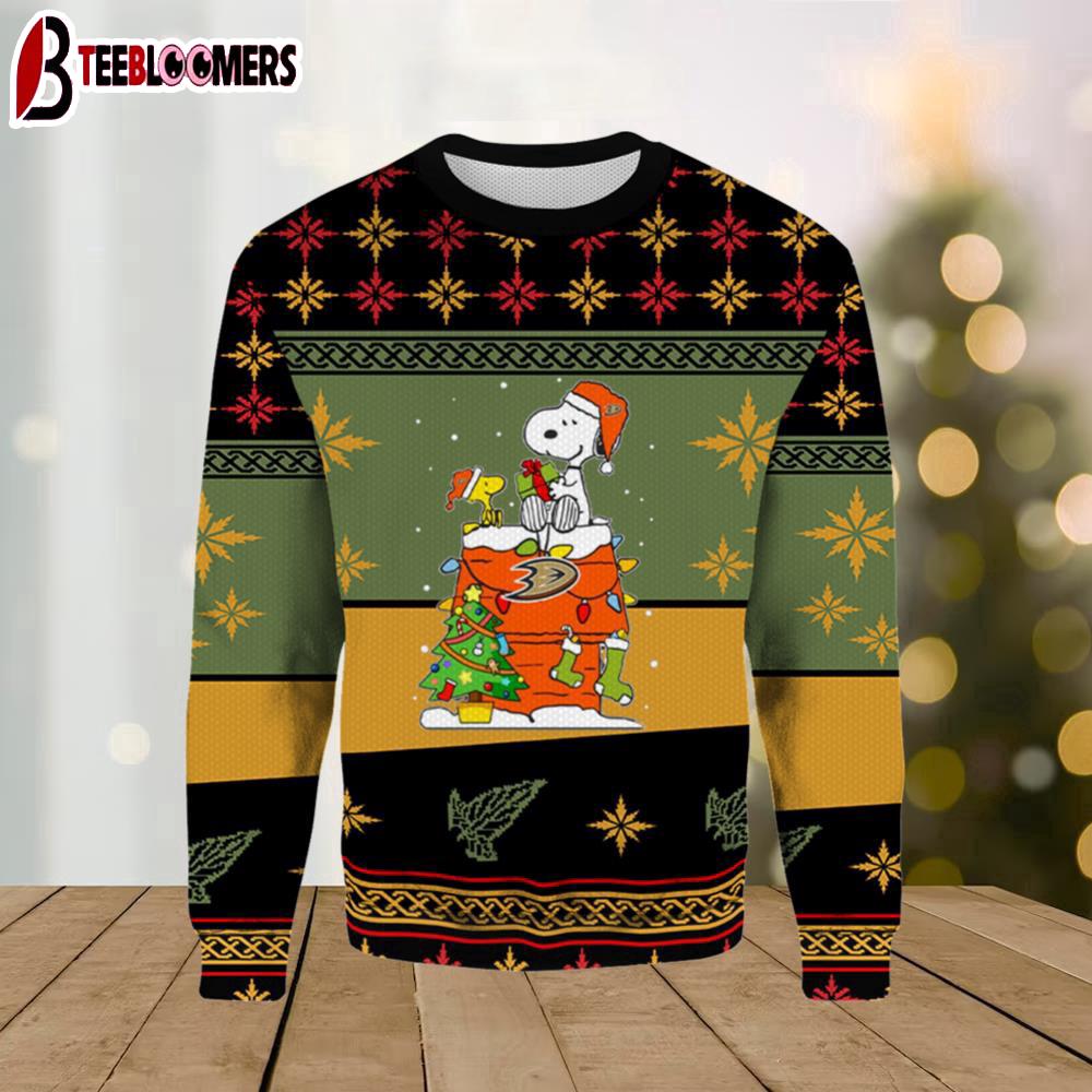 Snoopy Anaheim Ducks Ugly Christmas Sweater