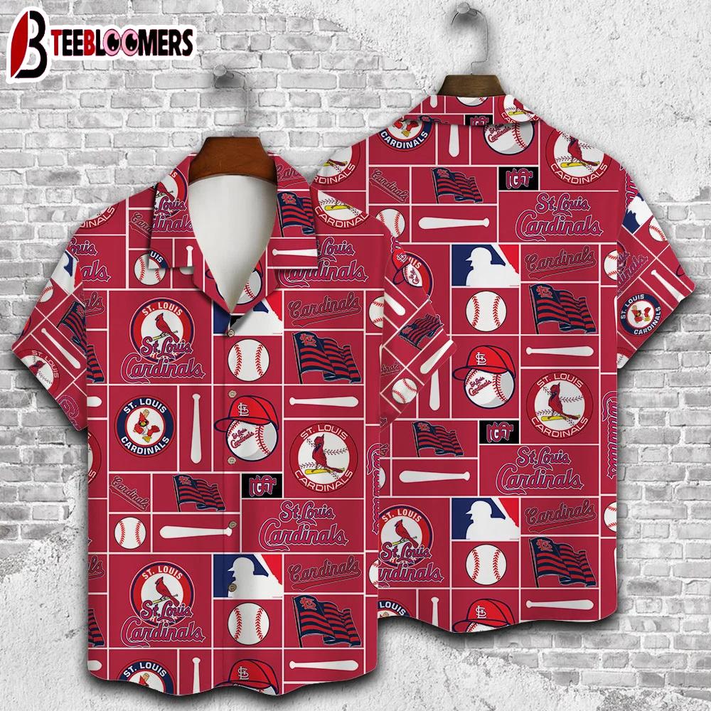 St. Louis Cardinals Baseball Blocks Summer Hawaiian Shirt
