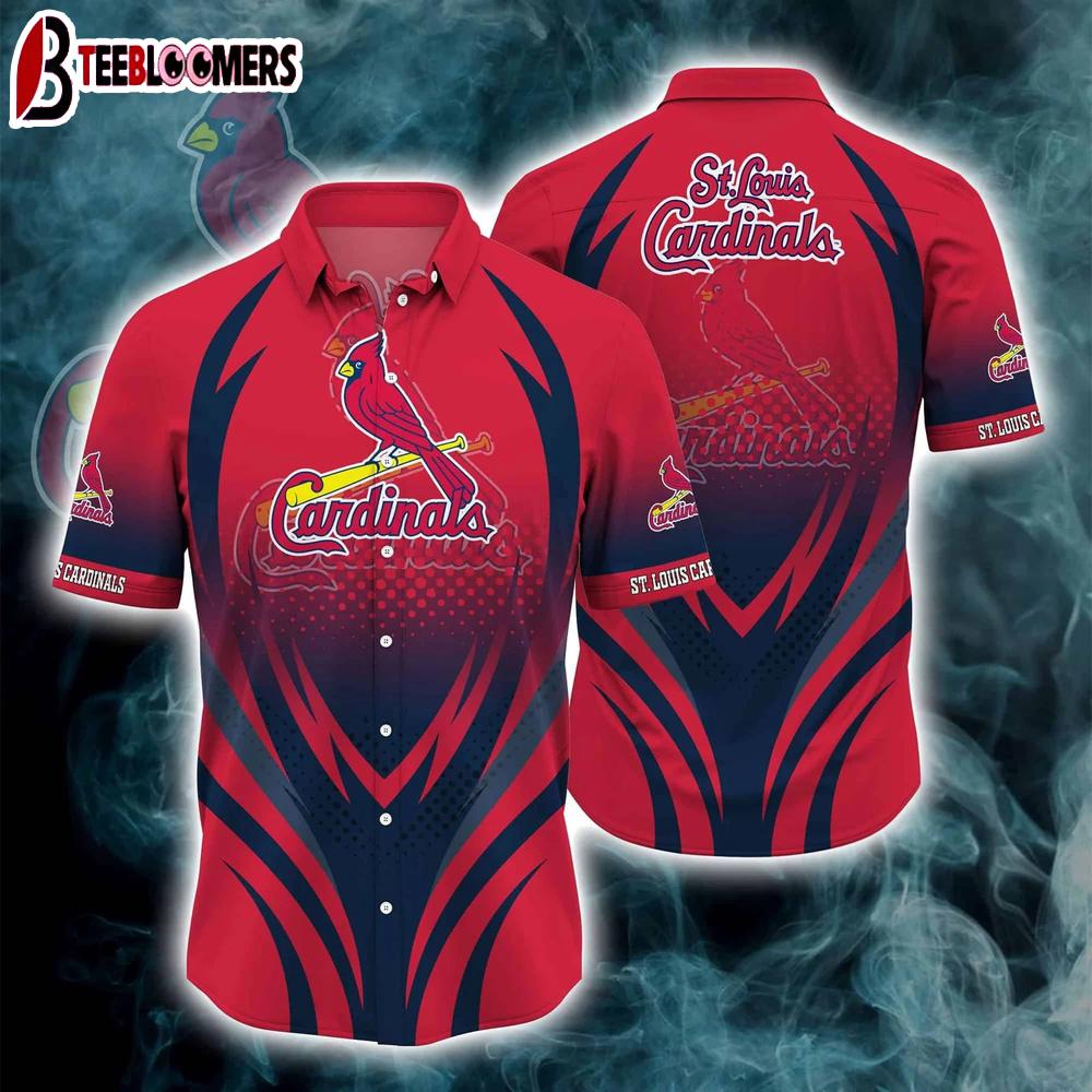 St. Louis Cardinals Fierce Stripes Summer Hawaiian Shirt