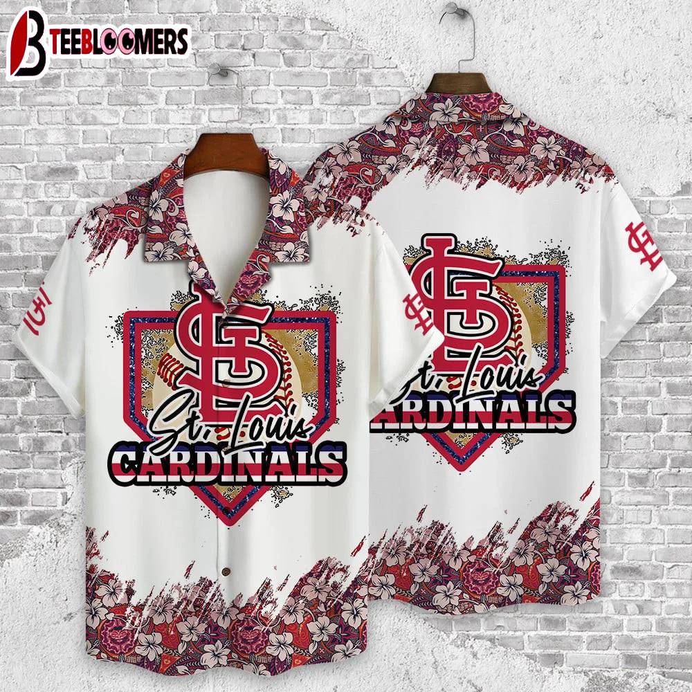 St. Louis Cardinals Floral Diamond Summer Hawaiian Shirt