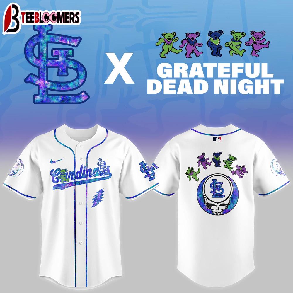 St. Louis Cardinals MLB x Grateful Dead Night Baseball Jersey Shirt