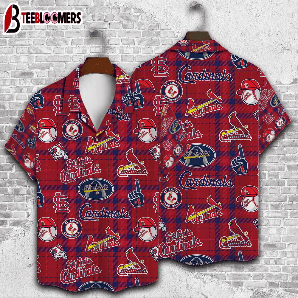 St. Louis Cardinals Plaid Pride Summer Hawaiian Shirt