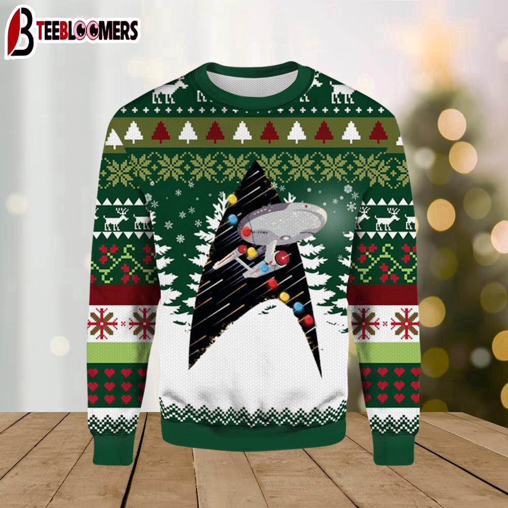 Star Trek Stamps Ugly Christmas Sweater
