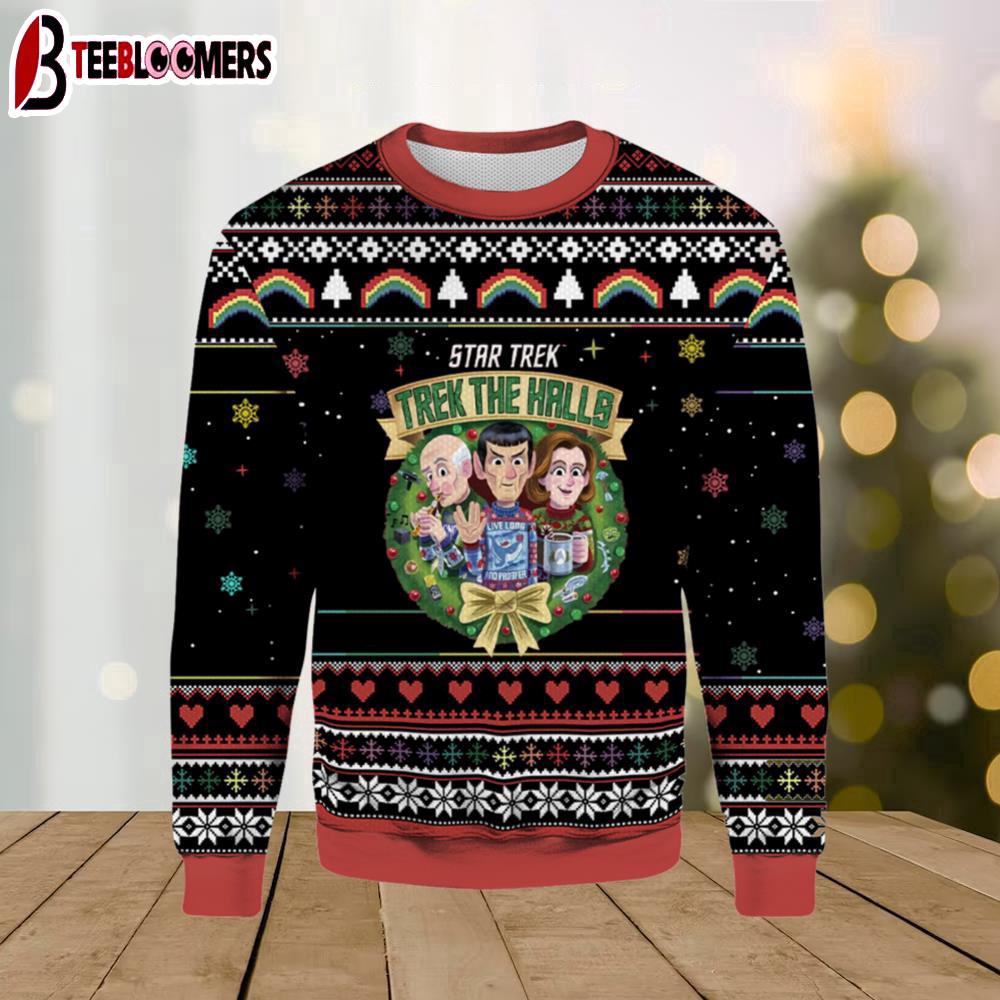 Star Trek Trek The Halls Ugly Christmas Sweater