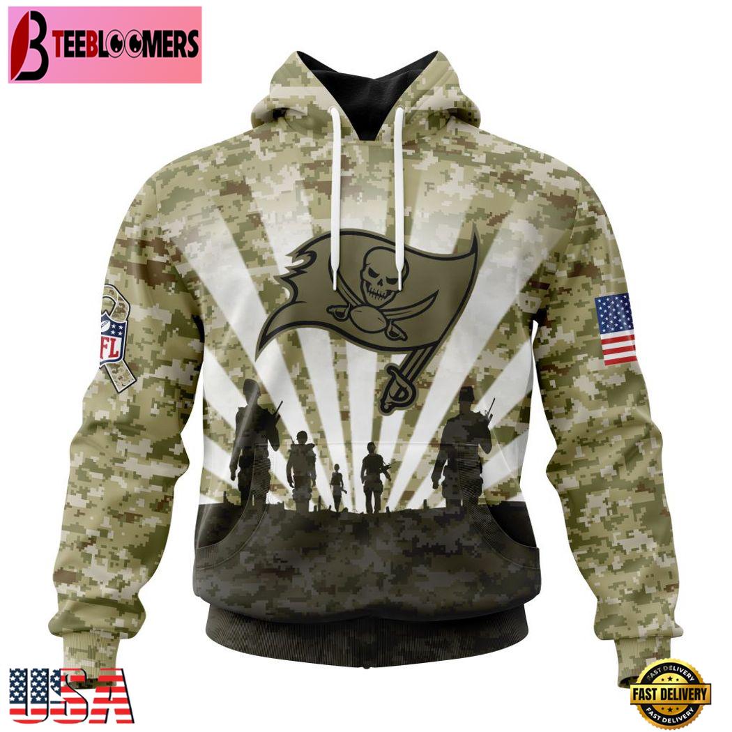 Tampa Bay Buccaneers Military All Over Print Hoodie Tampa Bay Buccaneers Military All Over Print Hoodie