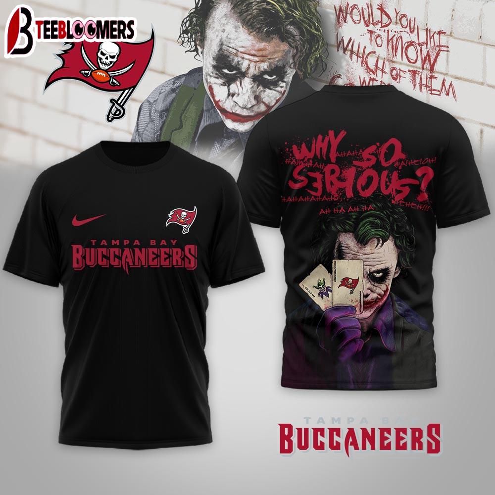 Tampa Bay Buccaneers NFL Joker Why So Serious 3D T-Shirt For Fans