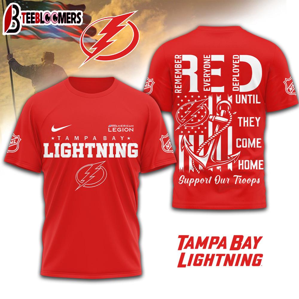 Tampa Bay Lightning NHL Red Friday 3D T-Shirt