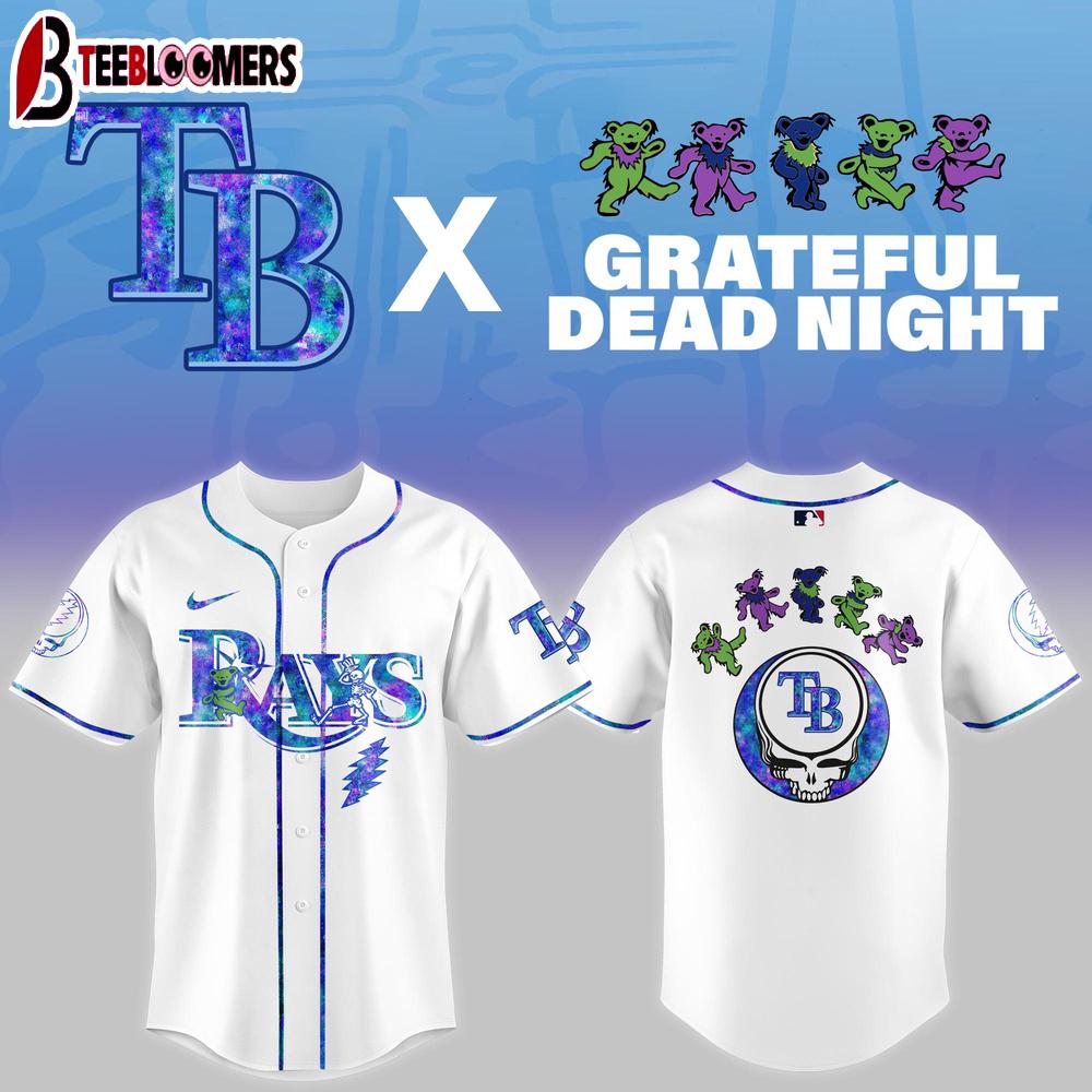Tampa Bay Rays MLB x Grateful Dead Night Baseball Jersey Shirt