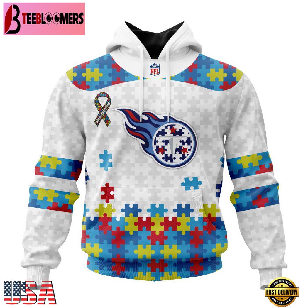 Tennessee Titans Autism Awareness All Over Print Hoodie Tennessee Titans Autism Awareness All Over Print Hoodie