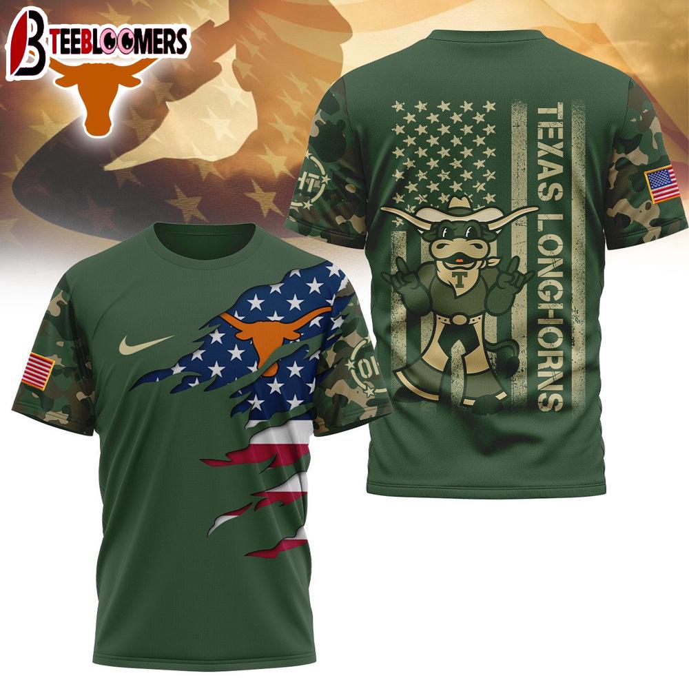 Texas Longhorns NCAA Veteran 3D Shirt For Fans