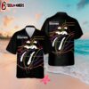 The Rolling Stones Awesome Tongue Lines Shape Hawaiian Shirt