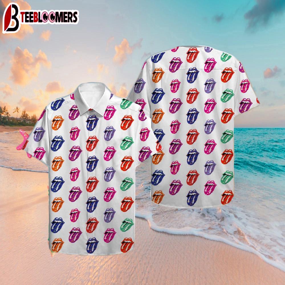 The Rolling Stones Cool Tongue Logo Hawaiian Shirt The Best Rock 'n Roll Shirt