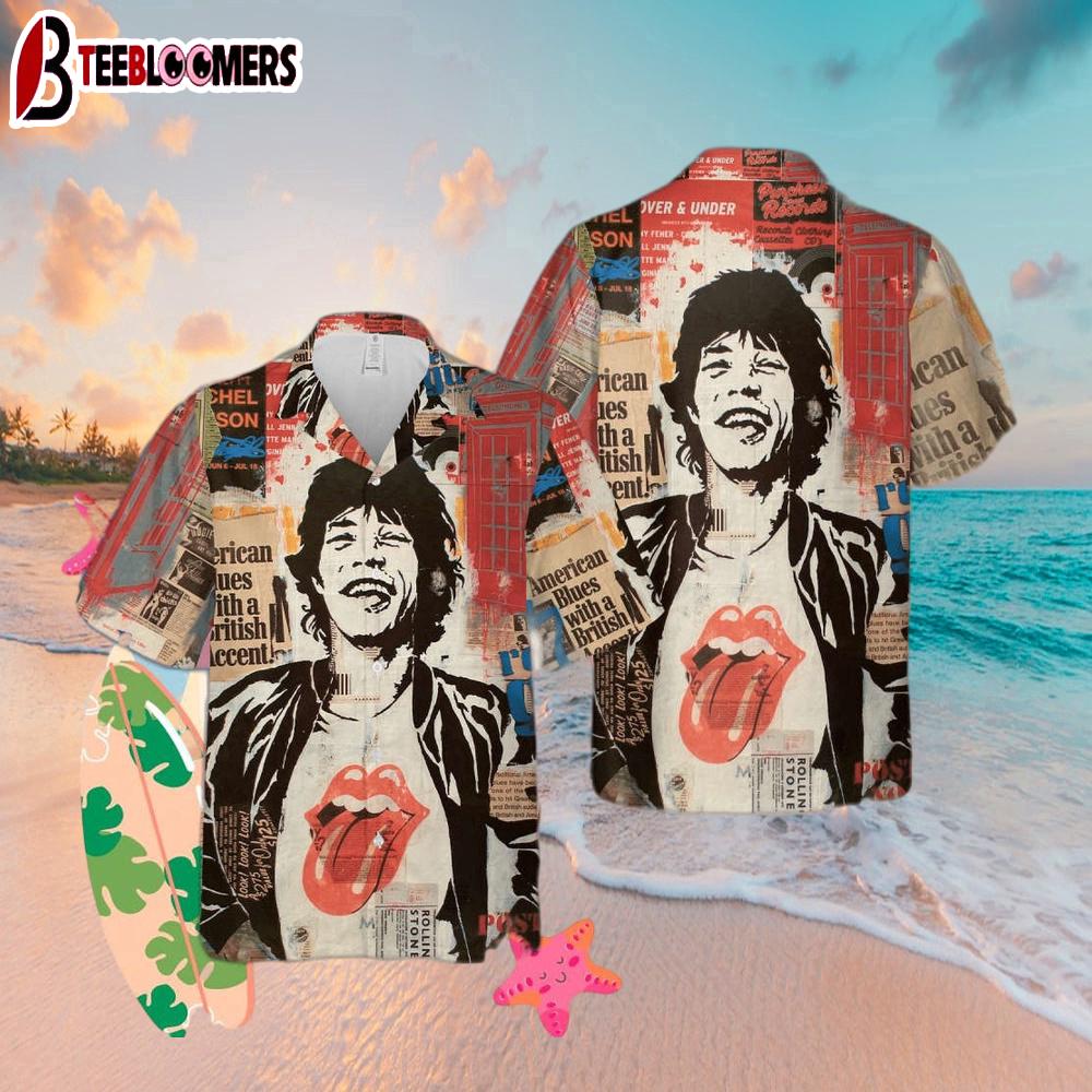 The Rolling Stones Mick Jagger Art Hawaiian Shirt