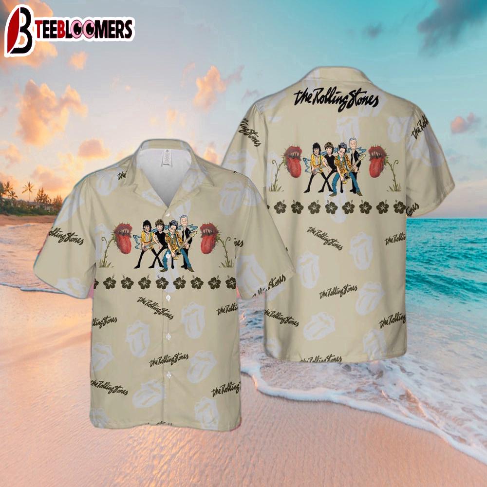 The Rolling Stones Rock 'n Roll Band Hawaiian Shirt