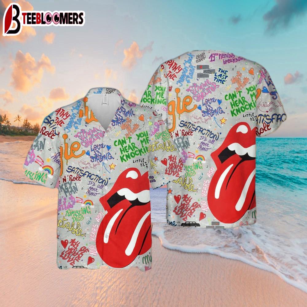 The Rolling Stones Songs Tongue Logo Hawaiian Shirt