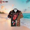 The Rolling Stones Unzipped Pattern Hawaiian Shirt