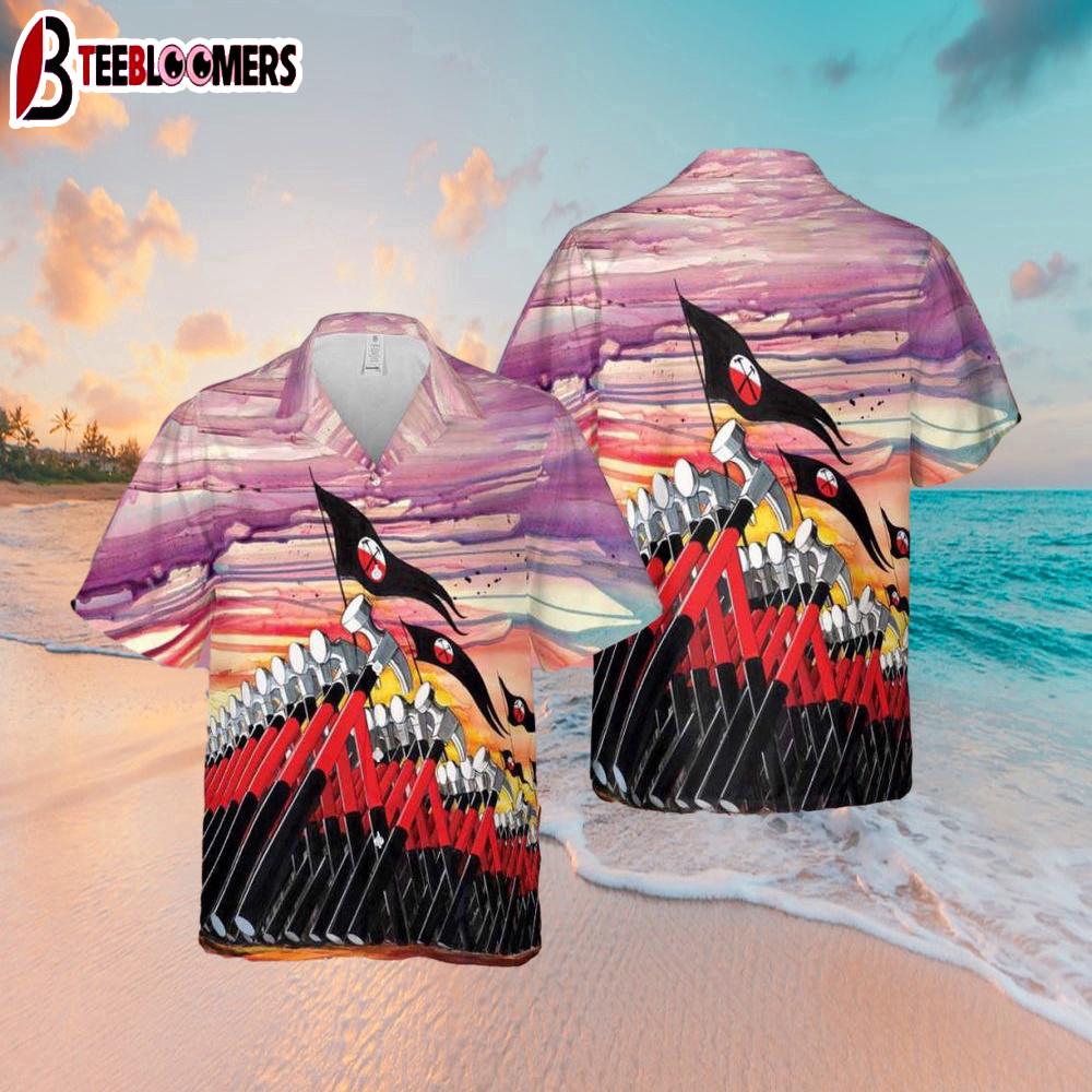 The Wall Hammer Drawing Art Pink Floyd Hawaiian Shirt Fans