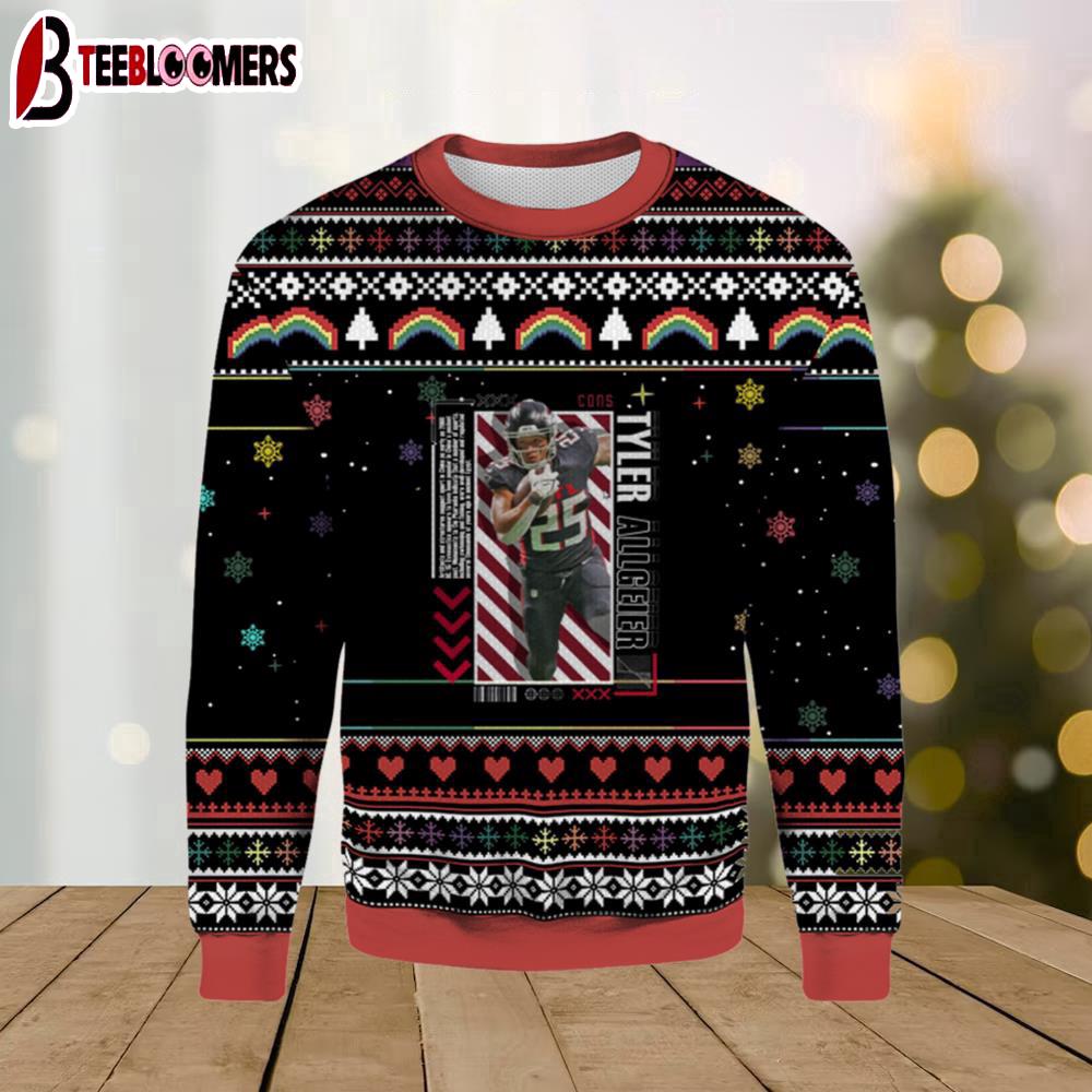 Tyler Allgeier Atlanta Falcons Ugly Christmas Sweater