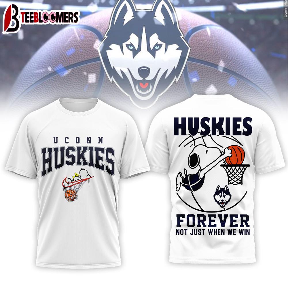UConn Huskies NCAA Snoopy 3D Shirt For Fans