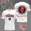Vegas Golden Knights NHL MMIW Awareness 3D T-Shirt