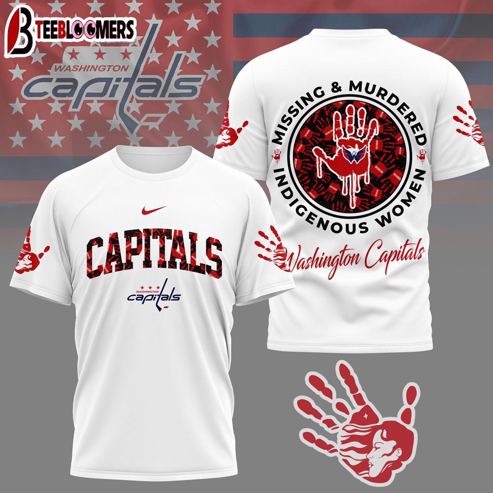 Washington Capitals NHL MMIW Awareness 3D T-Shirt