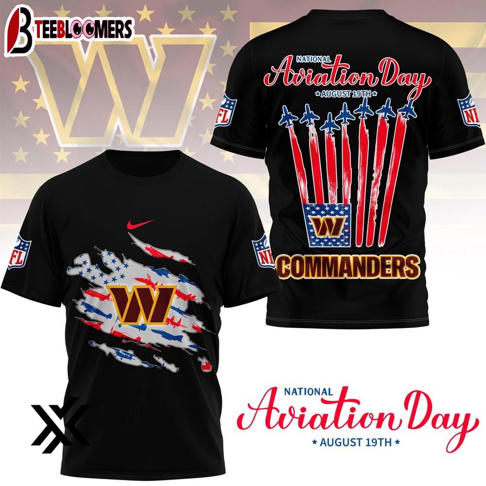 Washington Commanders National Aviation Day 3D Shirt Gift For Fans