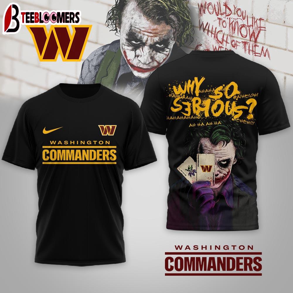 Washington Commanders NFL Joker Why So Serious 3D T-Shirt For Fans