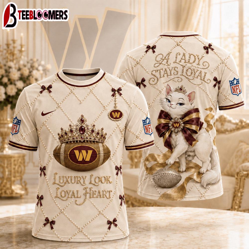 Washington Commanders NFL Marie Luxury Game Day 3D T-Shirt