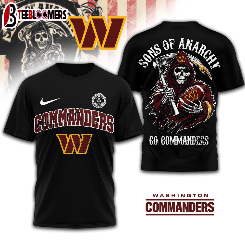 Washington Commanders NFL Sons of Anarchy 3D T-Shirt
