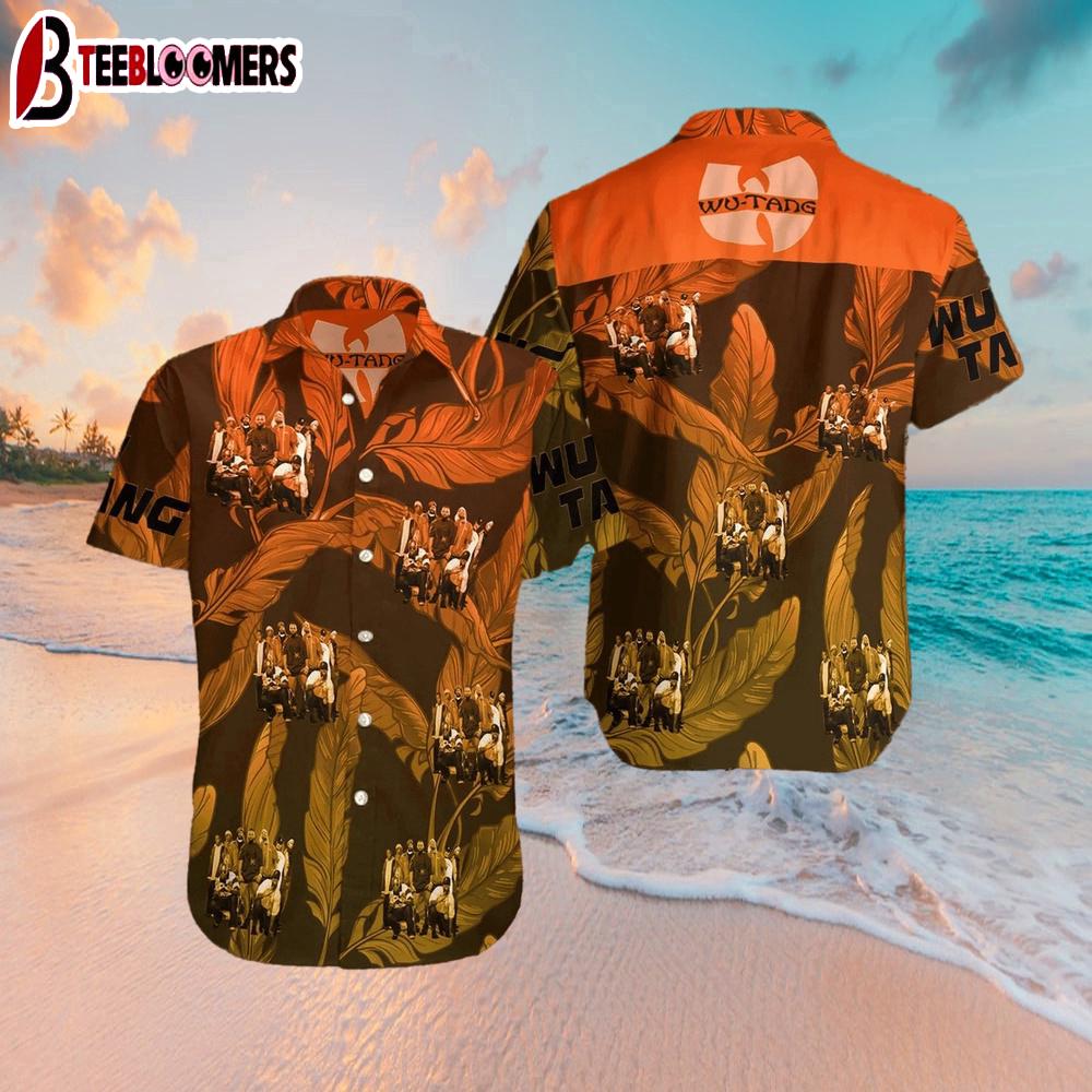 Wu Tang Clan Cream Led Light Logo Summer Wu-Tang Clan Hawaiian Shirt
