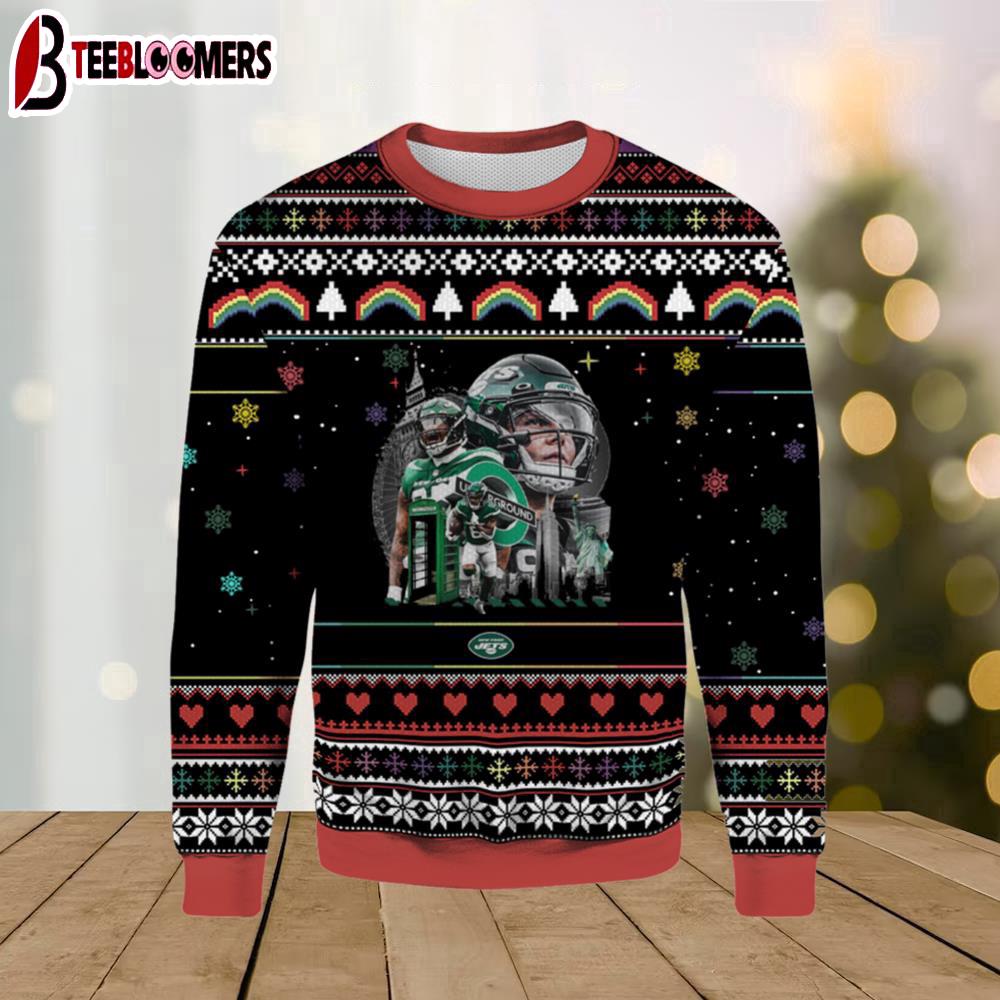 Zach Wilson New York Jets Ugly Christmas Sweater